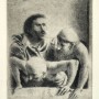 F. Castellón, “The Elders” (Los Ancianos), 1942, aguafuerte, 4/50, 12,5 x 10 cm