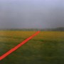 CONNIE WESTENDORP. El rojo amapola traspasa los verdes. Fotografía y óleo sobre papel 84 x 59 cm