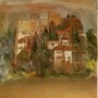 CONNIE WESTENDORP. Memoria y Ausencia. La Alhambra I. Fotografía y óleo sobre tela. 70 x 50 cm