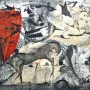 Juan Carlos Mestre, aguafuerte y collage iluminado, 75 x 56 cm, papel superalfa 75 x 56 cm, 800  € VENDIDO