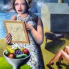 IVÁN ARAUJO, Lección de dibujo, 2011, pintura en técnica mixta y collage